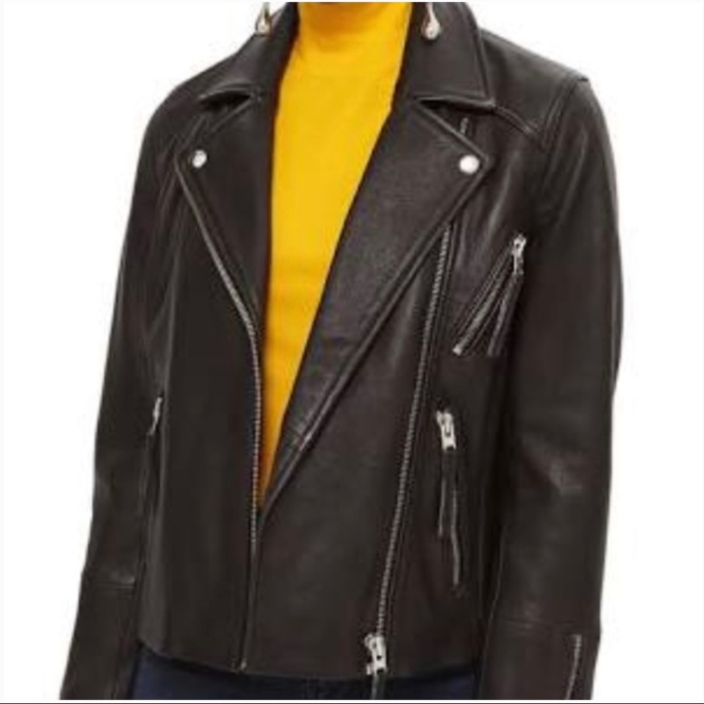 Topshop Dolly Leather Jacket US 10 | UK 14